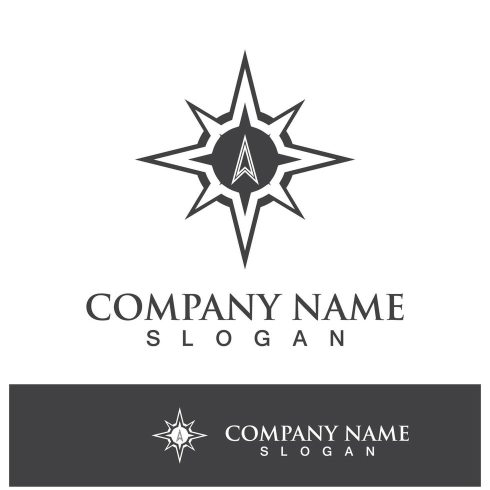 compass icon logo design vector