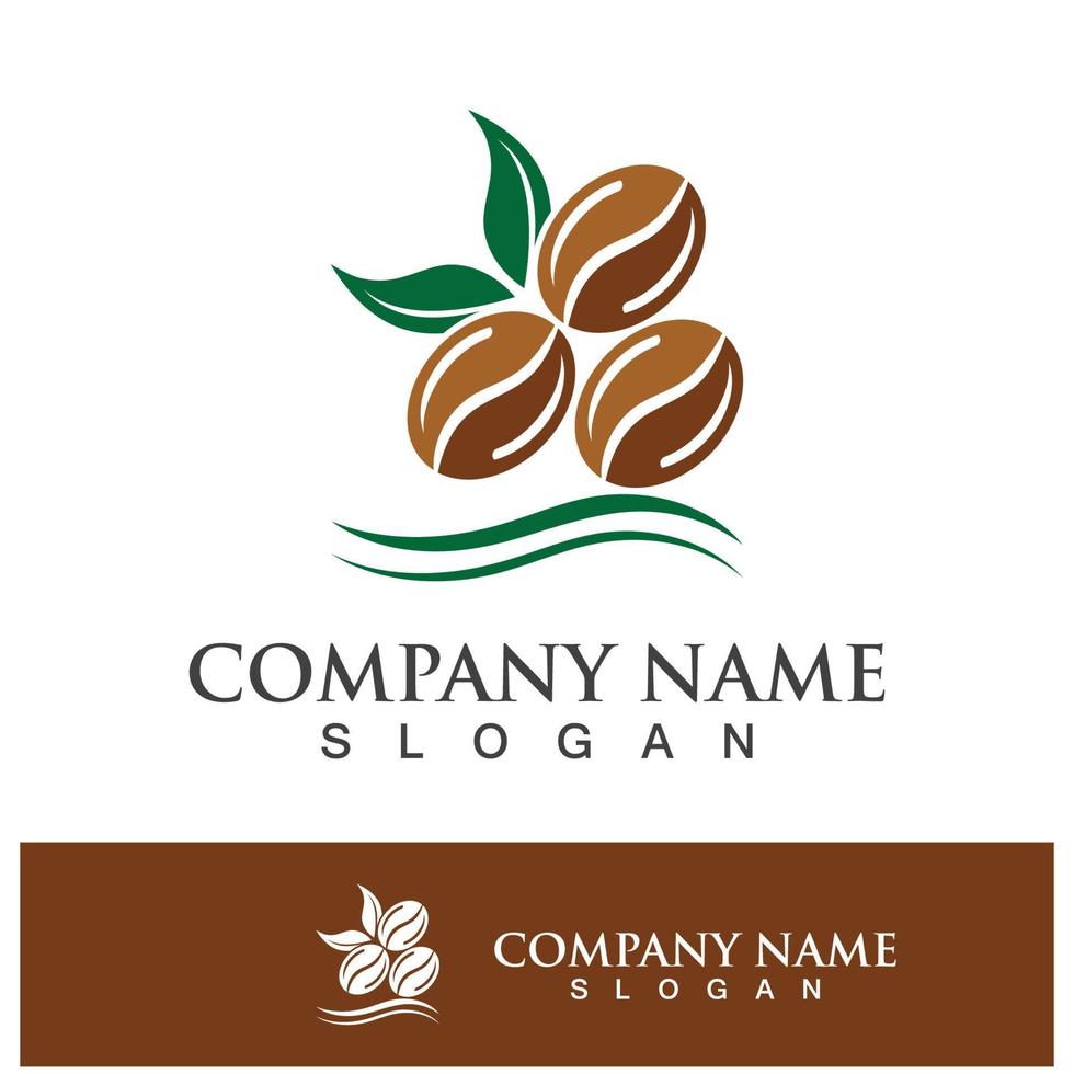 coffee bean icon drink logo images vector