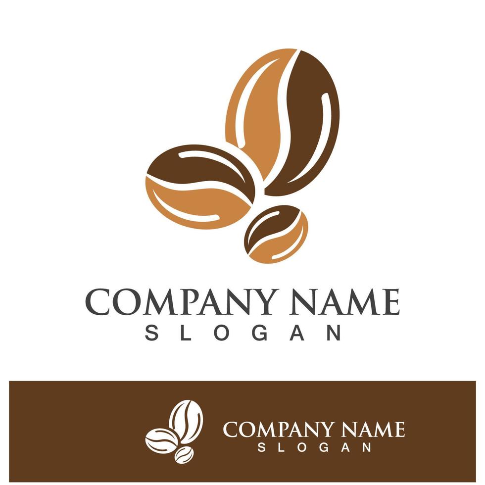 coffee bean icon drink logo images vector