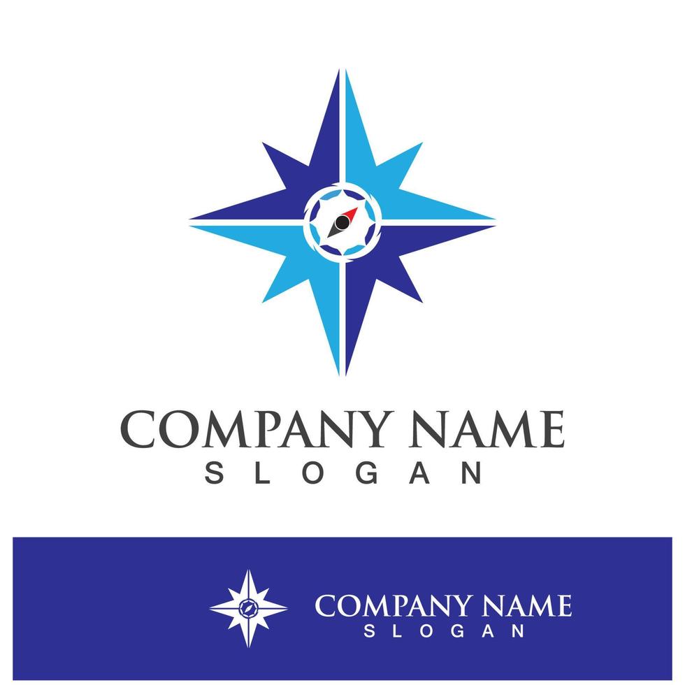 compass icon logo design vector