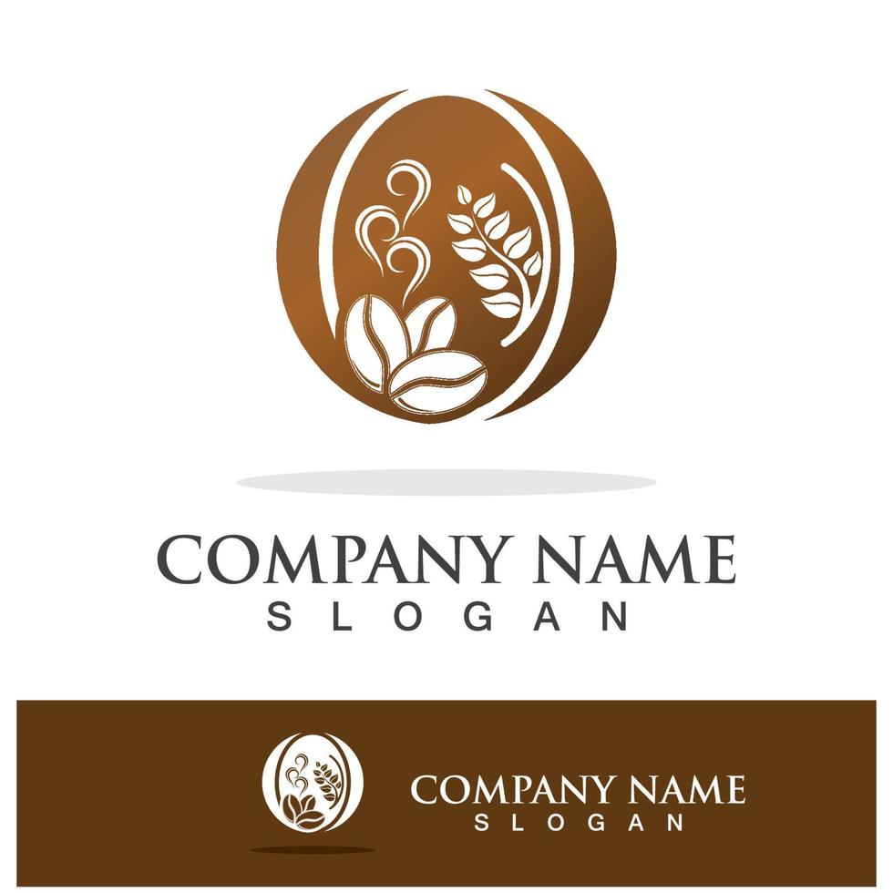 coffee bean icon drink logo images vector