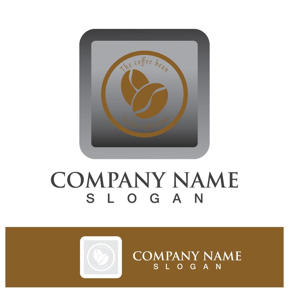 coffee bean icon drink logo images vector