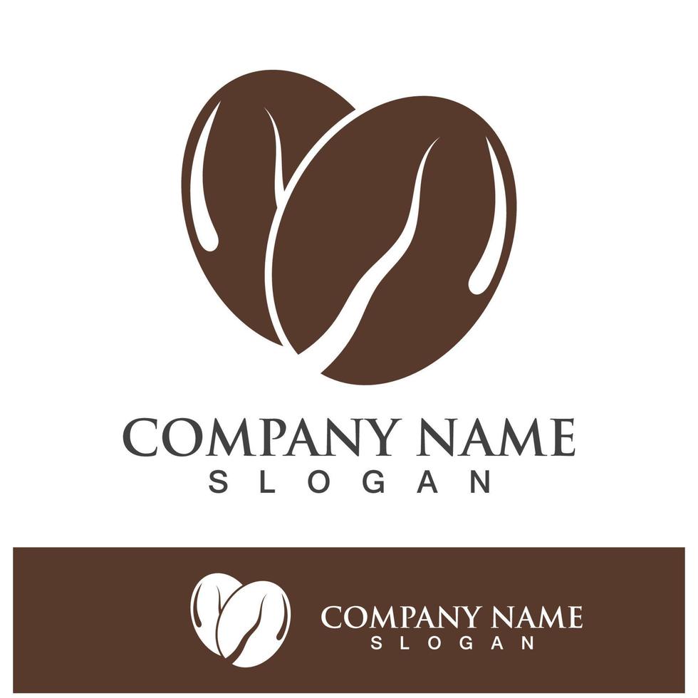 coffee bean icon drink logo images vector