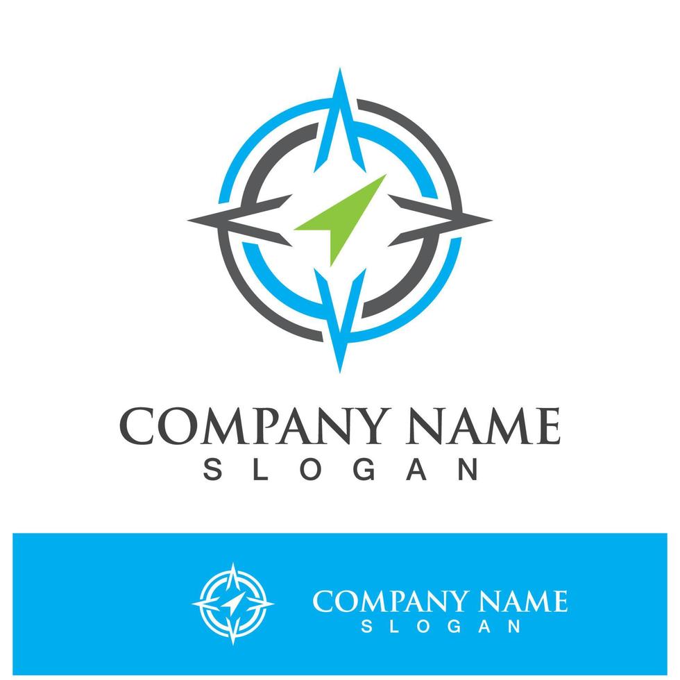 compass icon logo design vector