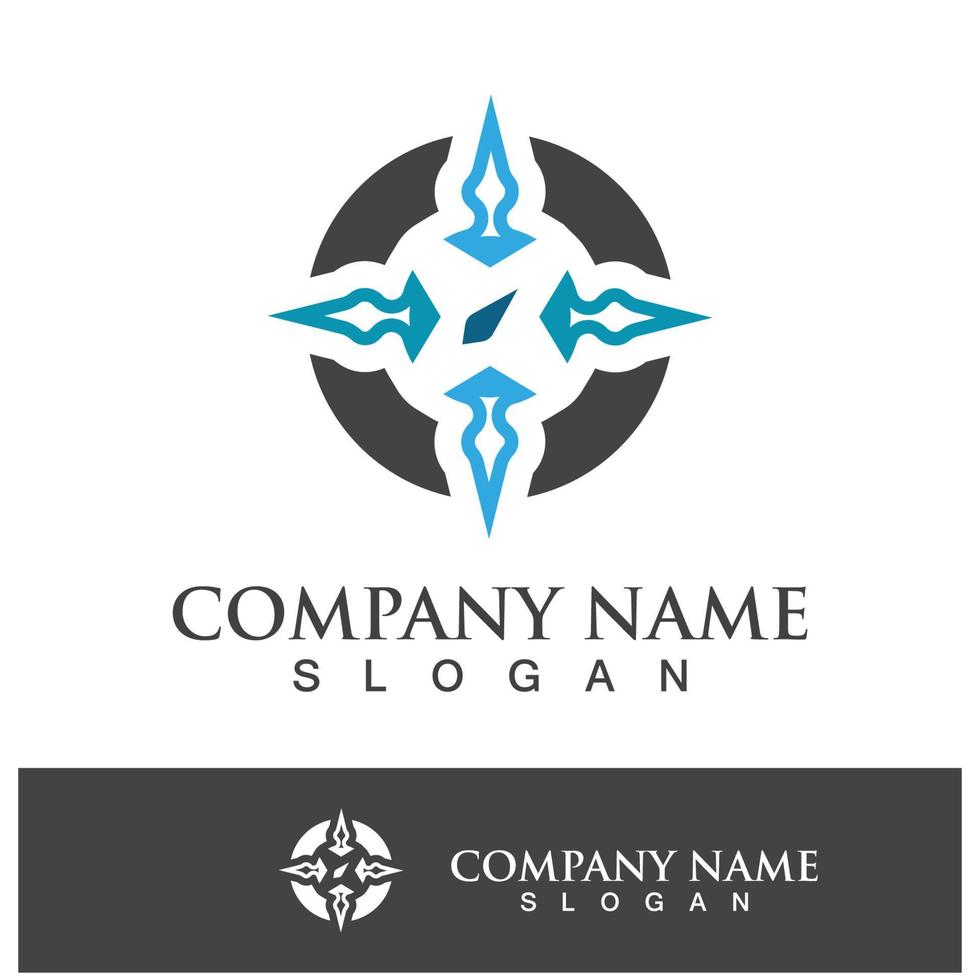compass icon logo design vector