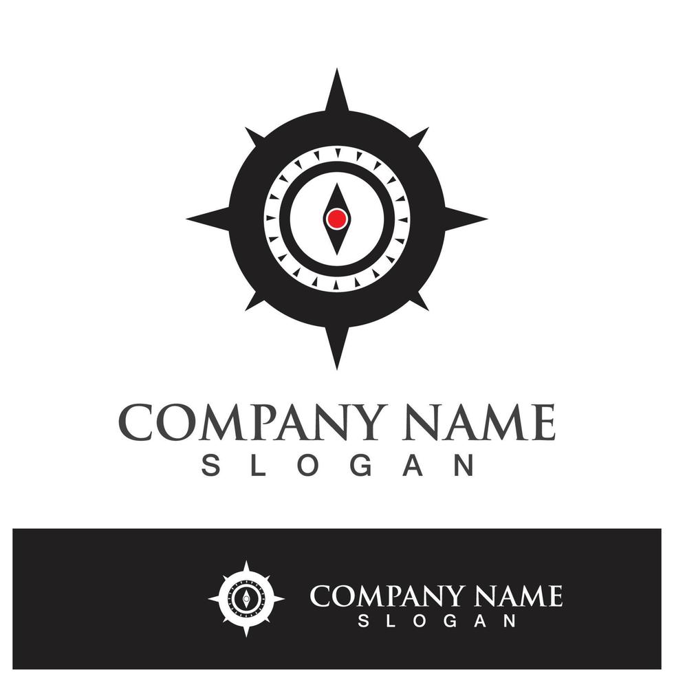 compass icon logo design vector