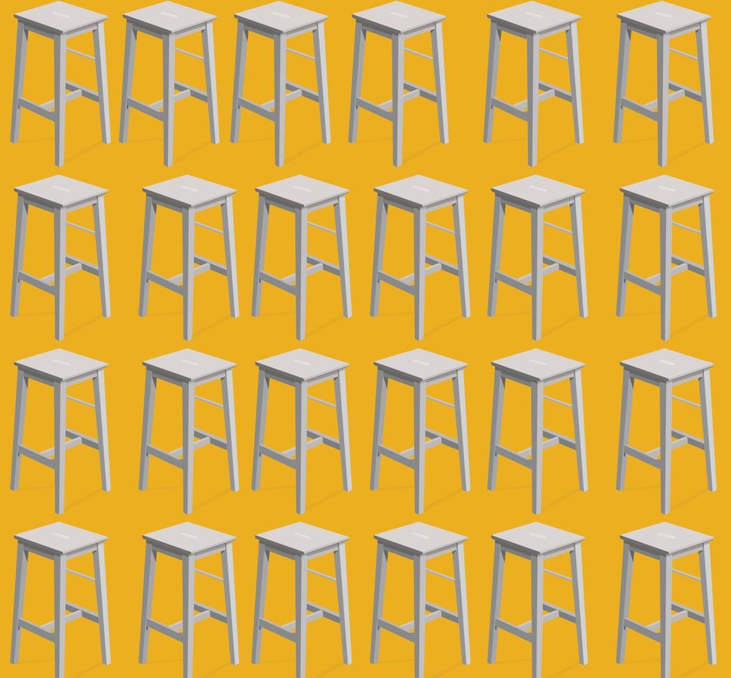 Stool sitting furniture vector icon sets, Bar stools vector. Vector cafe chair collection, silhouette cafe chairs.