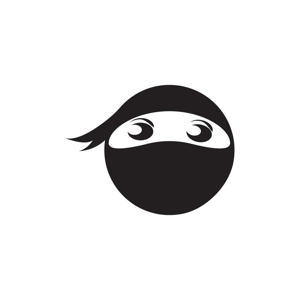 vector de logotipo de cara de ninja