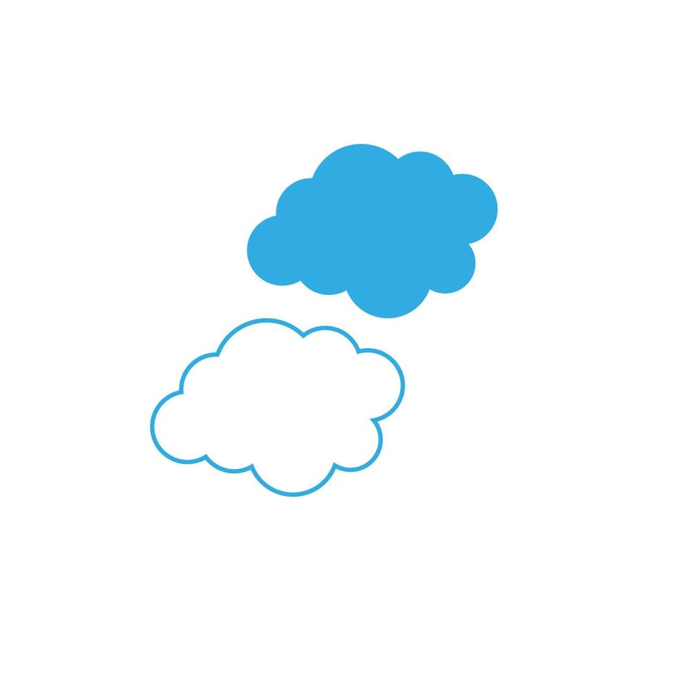 vector de logotipo de tecnología de nube