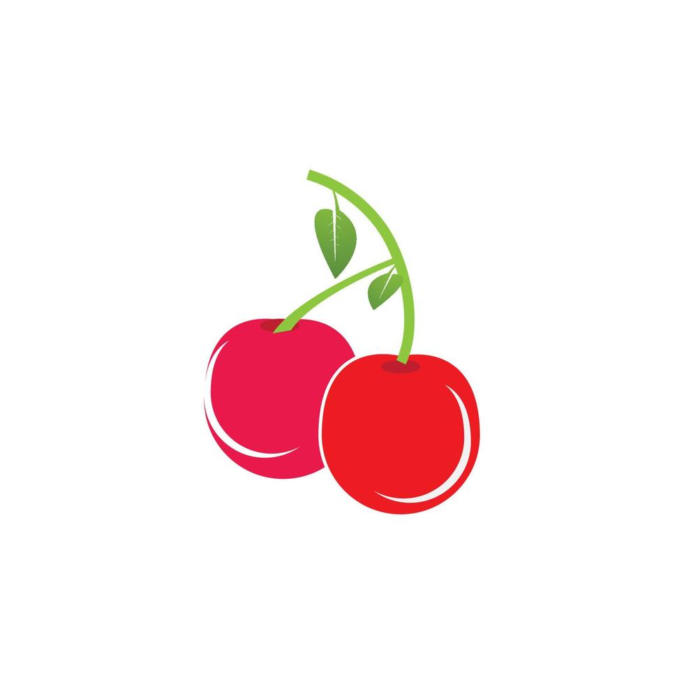 vector de logotipo de cereza
