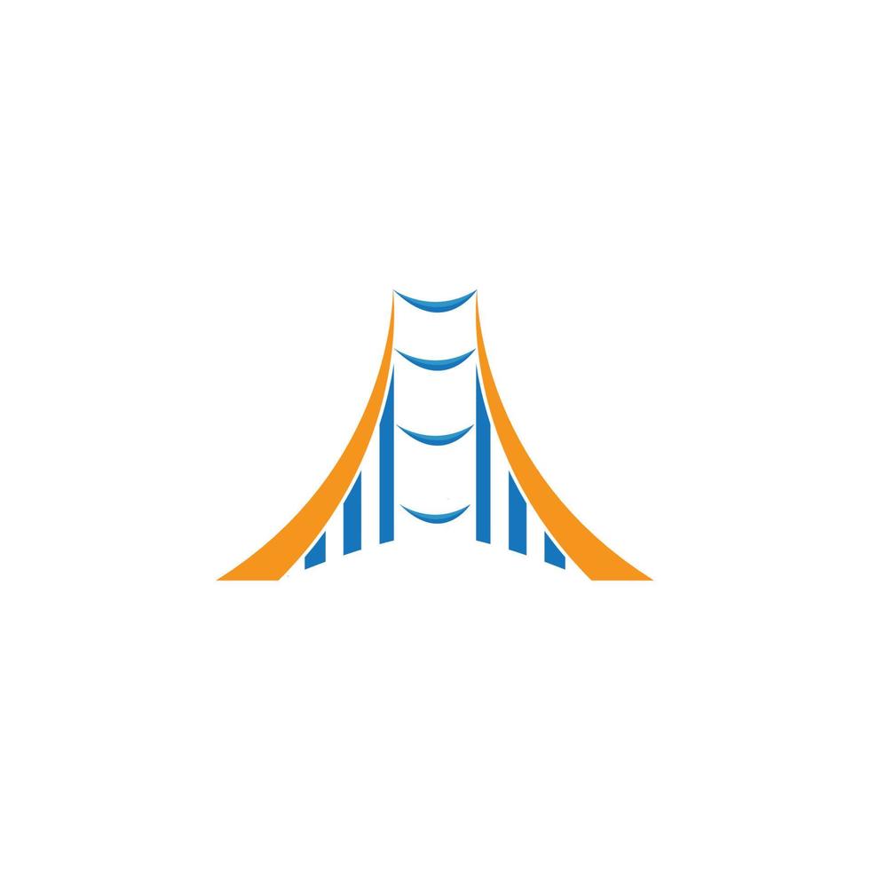 plantilla de logotipo de puente vector