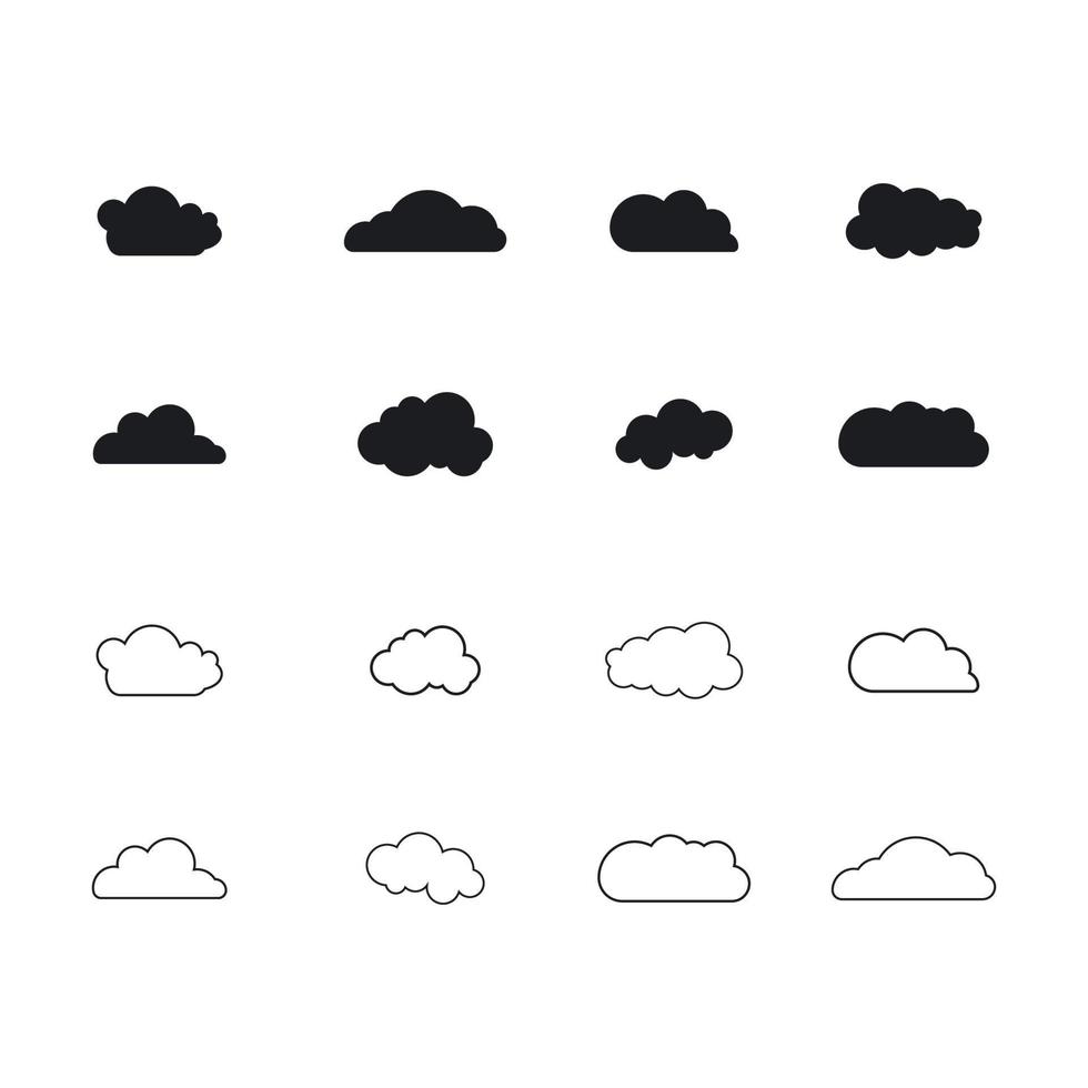 vector de logotipo de tecnología de nube