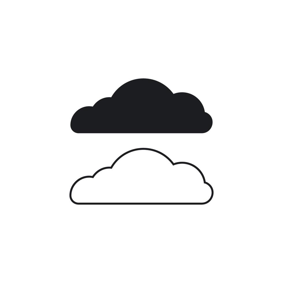 vector de logotipo de tecnología de nube