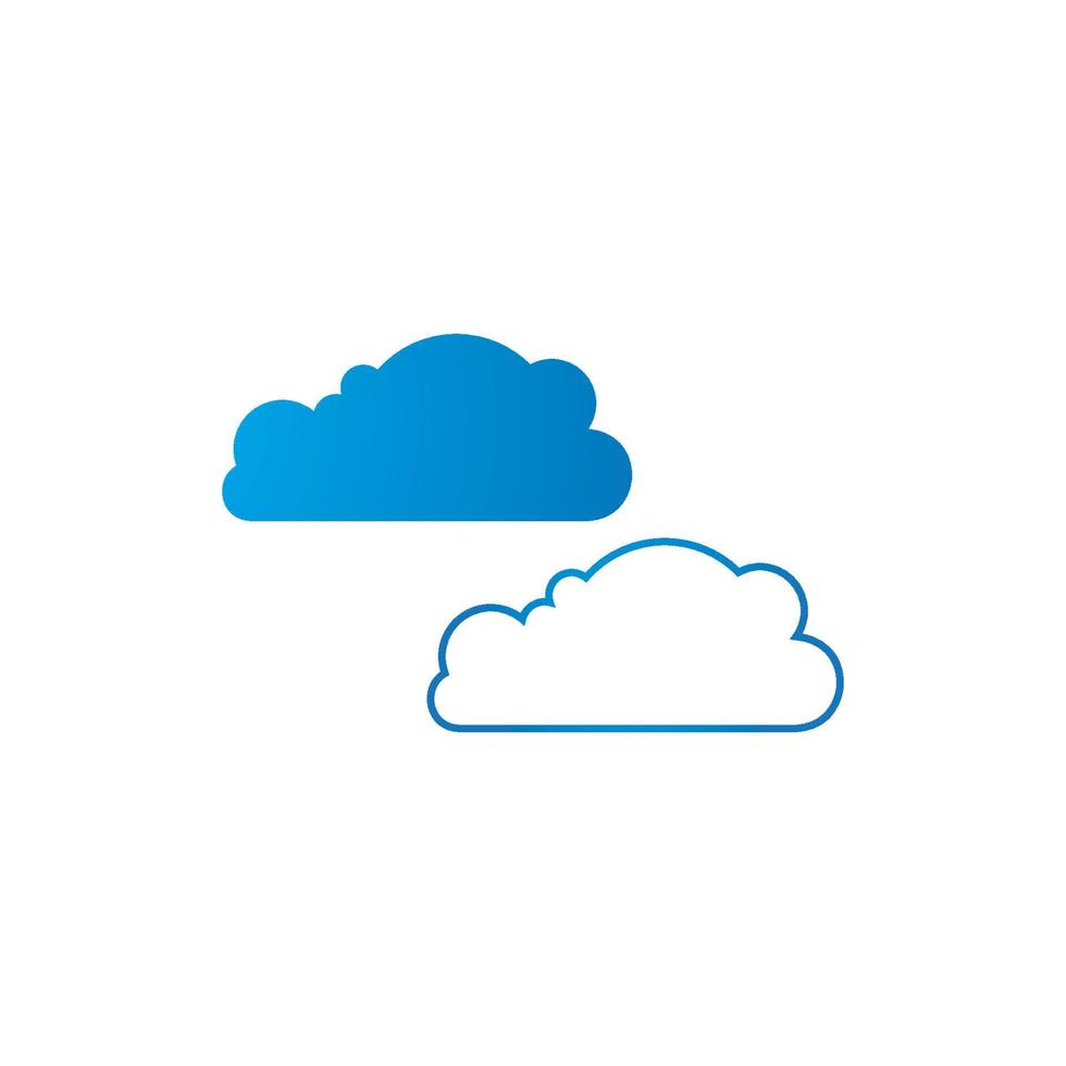 vector de logotipo de tecnología de nube