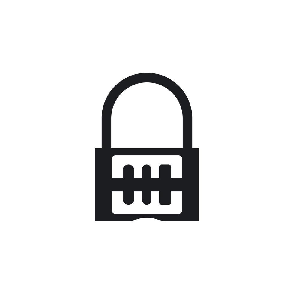 padlock icon template vector