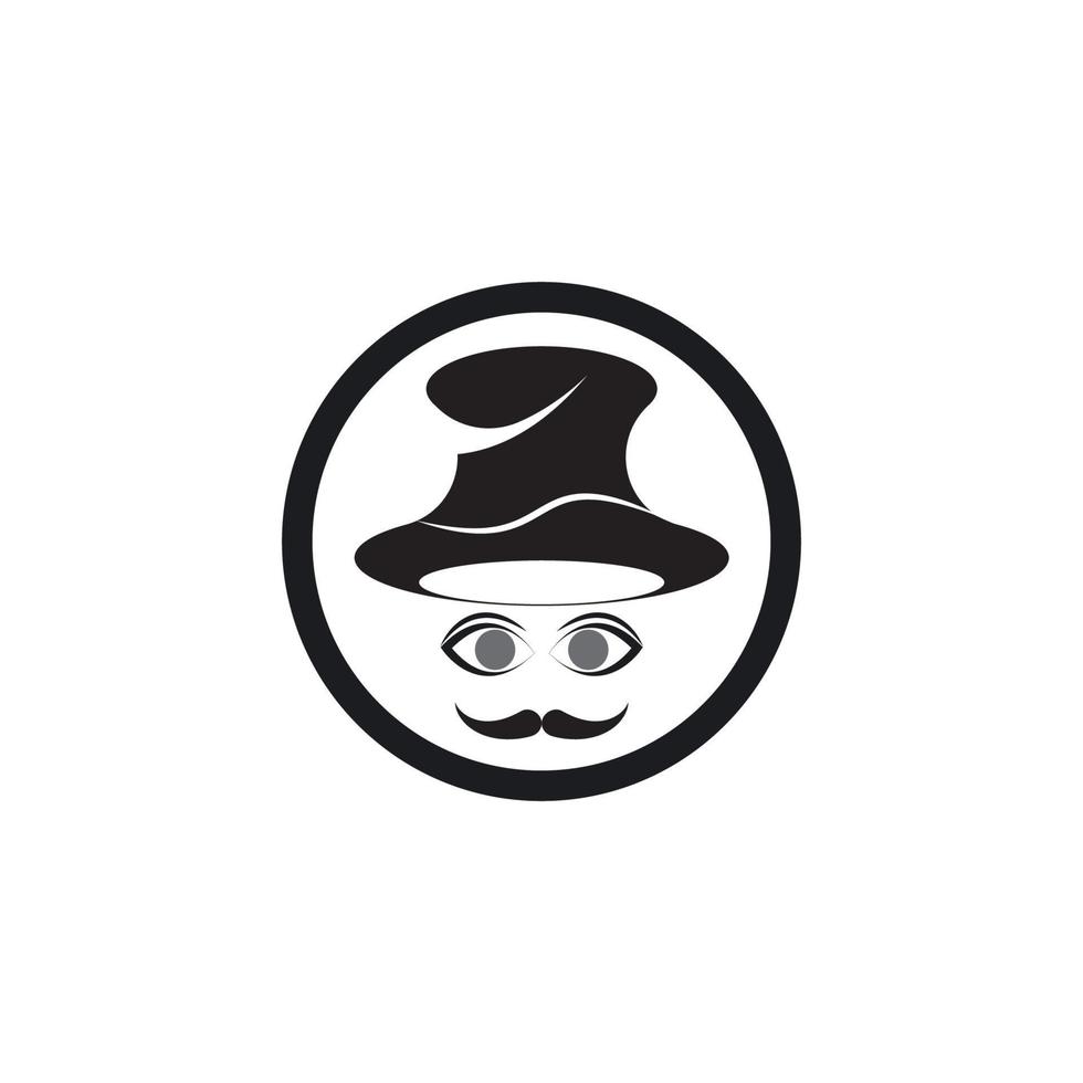 mustache icon template vector