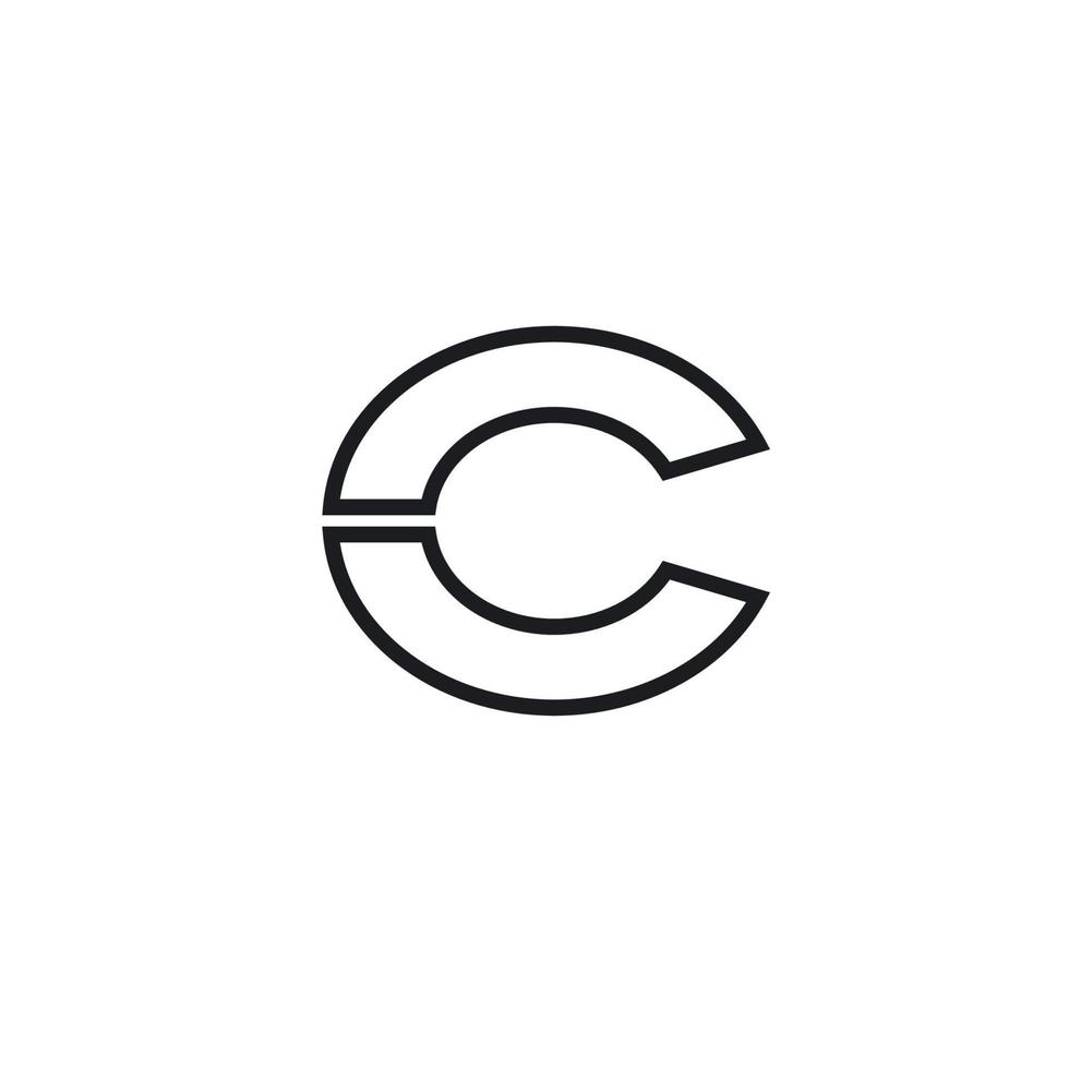 C Letter Alphabet vector