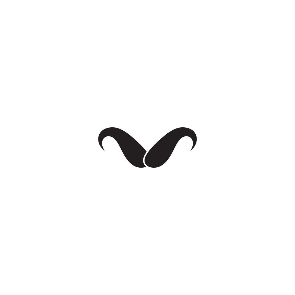 mustache icon template vector