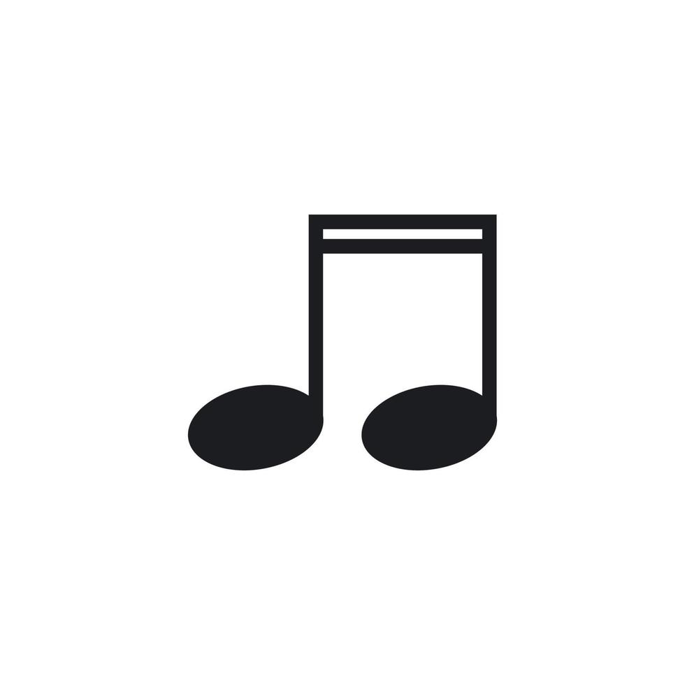 Music note icon vector