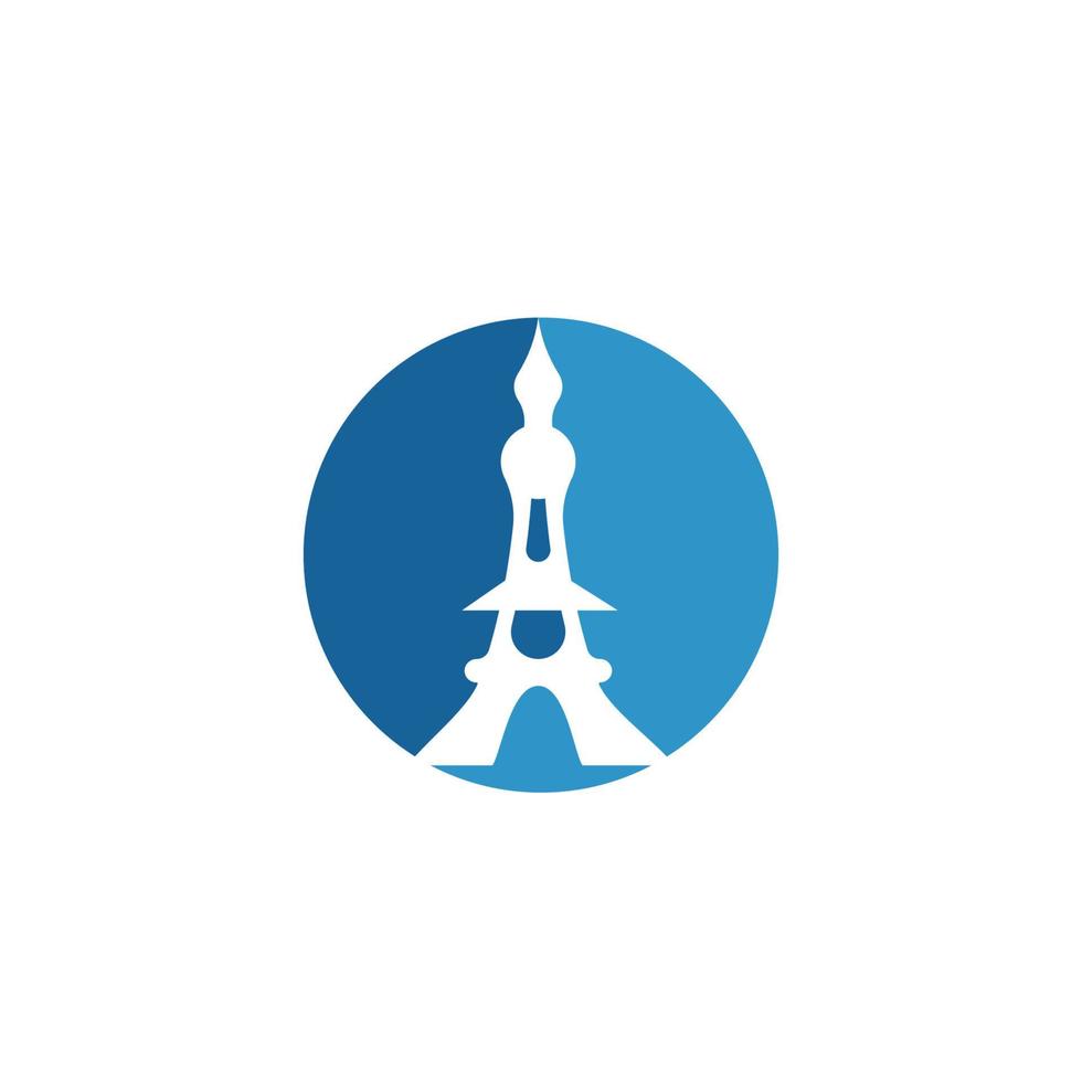 logotipo de la torre eifel vector