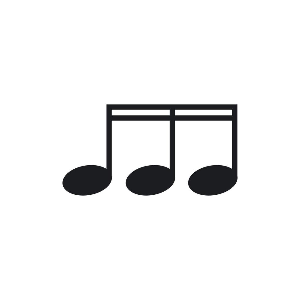 Music note icon vector