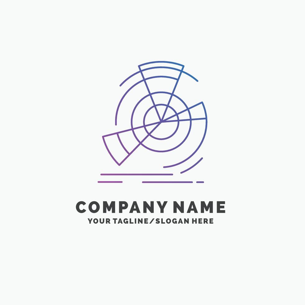 Data. diagram. performance. point. reference Purple Business Logo Template. Place for Tagline vector