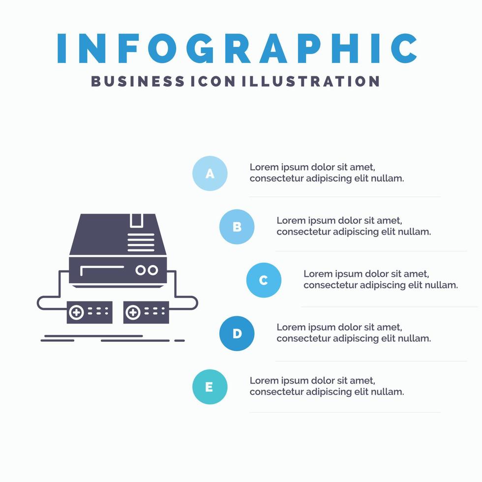 Console. game. gaming. pad. drive Infographics Template for Website and Presentation. GLyph Gray icon with Blue infographic style vector illustration.