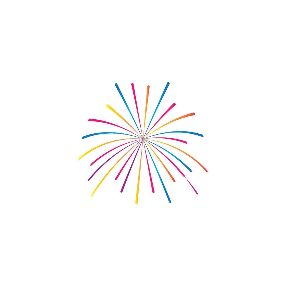 vector de logotipo de fuegos artificiales