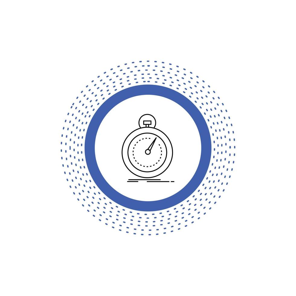 Done. fast. optimization. speed. sport Line Icon. Vector isolated illustration