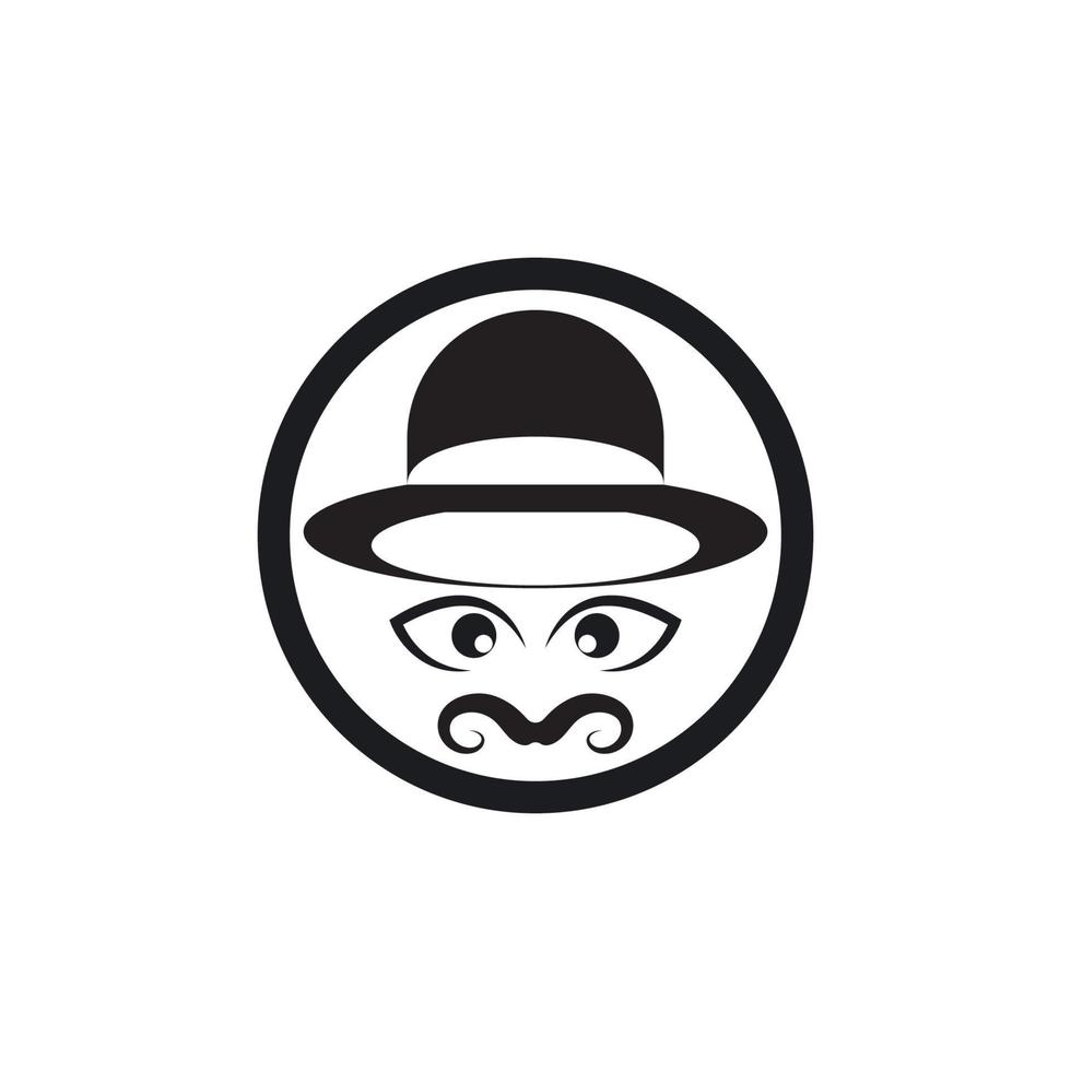 mustache icon template vector