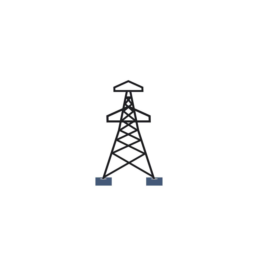 logotipo de la torre eléctrica vector