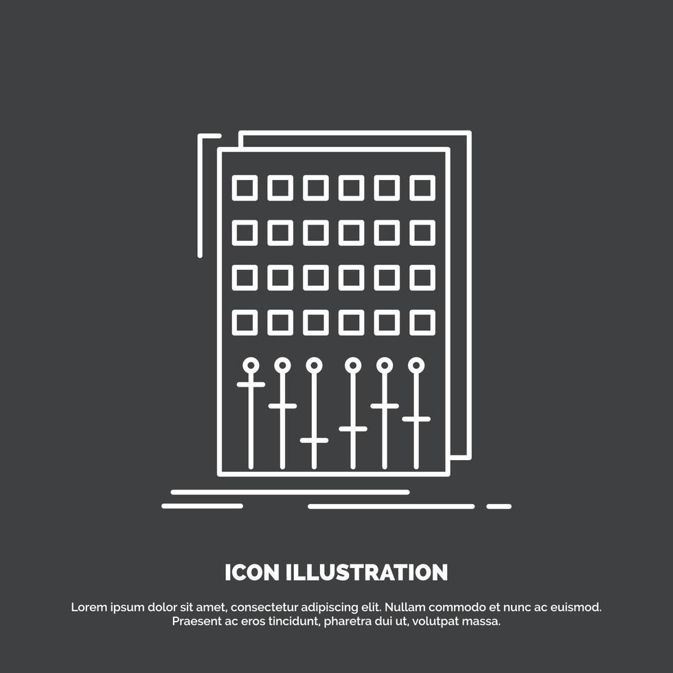 Audio. control. mix. mixer. studio Icon. Line vector symbol for UI and UX. website or mobile application