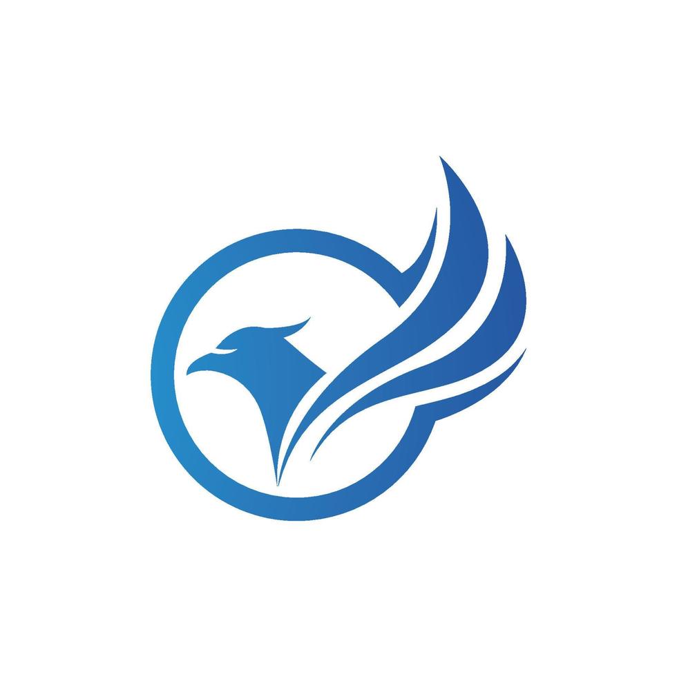 logotipo de ala de halcón vector