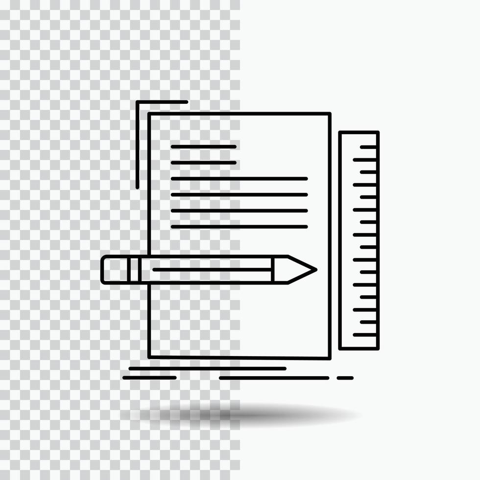 código. codificación. expediente. programación. icono de línea de script en fondo transparente. ilustración de vector de icono negro