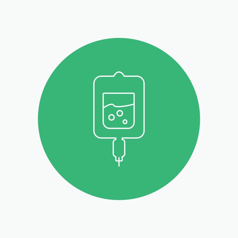 blood. test. sugar test. samples White Line Icon in Circle background. vector icon illustration