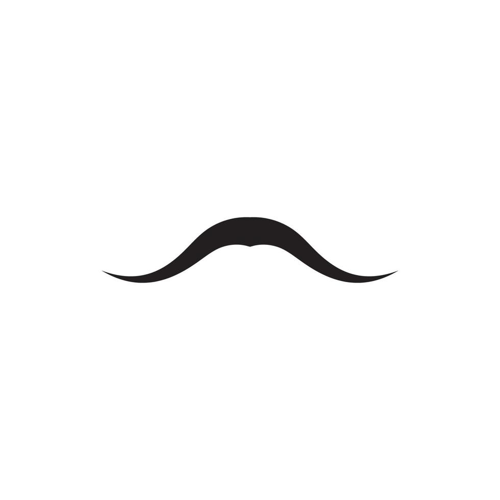 plantilla de icono de bigote vector