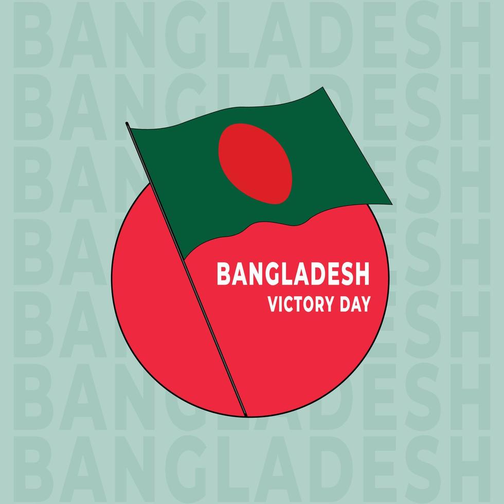 bangladesh independiente y diseño de publicaciones en redes sociales del día de la victoria vector