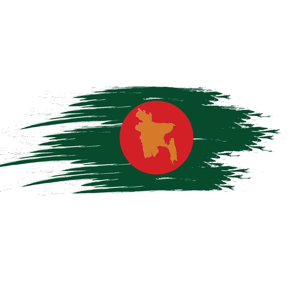 16 de diciembre saludo del día de la victoria de bangladesh con bandera nacional vector