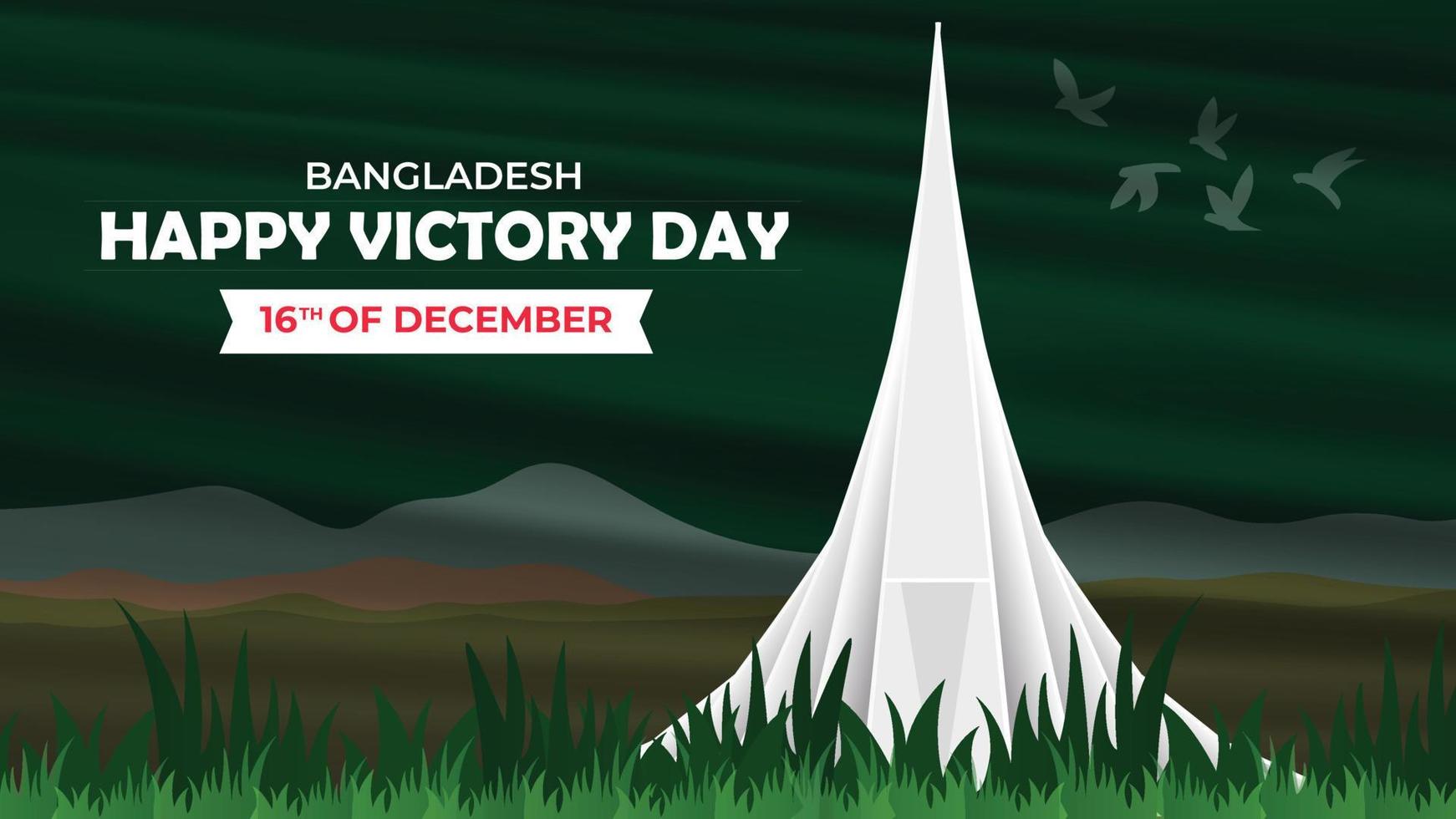 bangladesh independiente y diseño de banner de redes sociales del día de la victoria vector