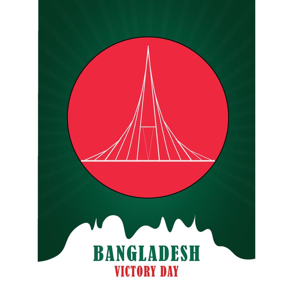 bangladesh independiente y diseño de publicaciones en redes sociales del día de la victoria vector