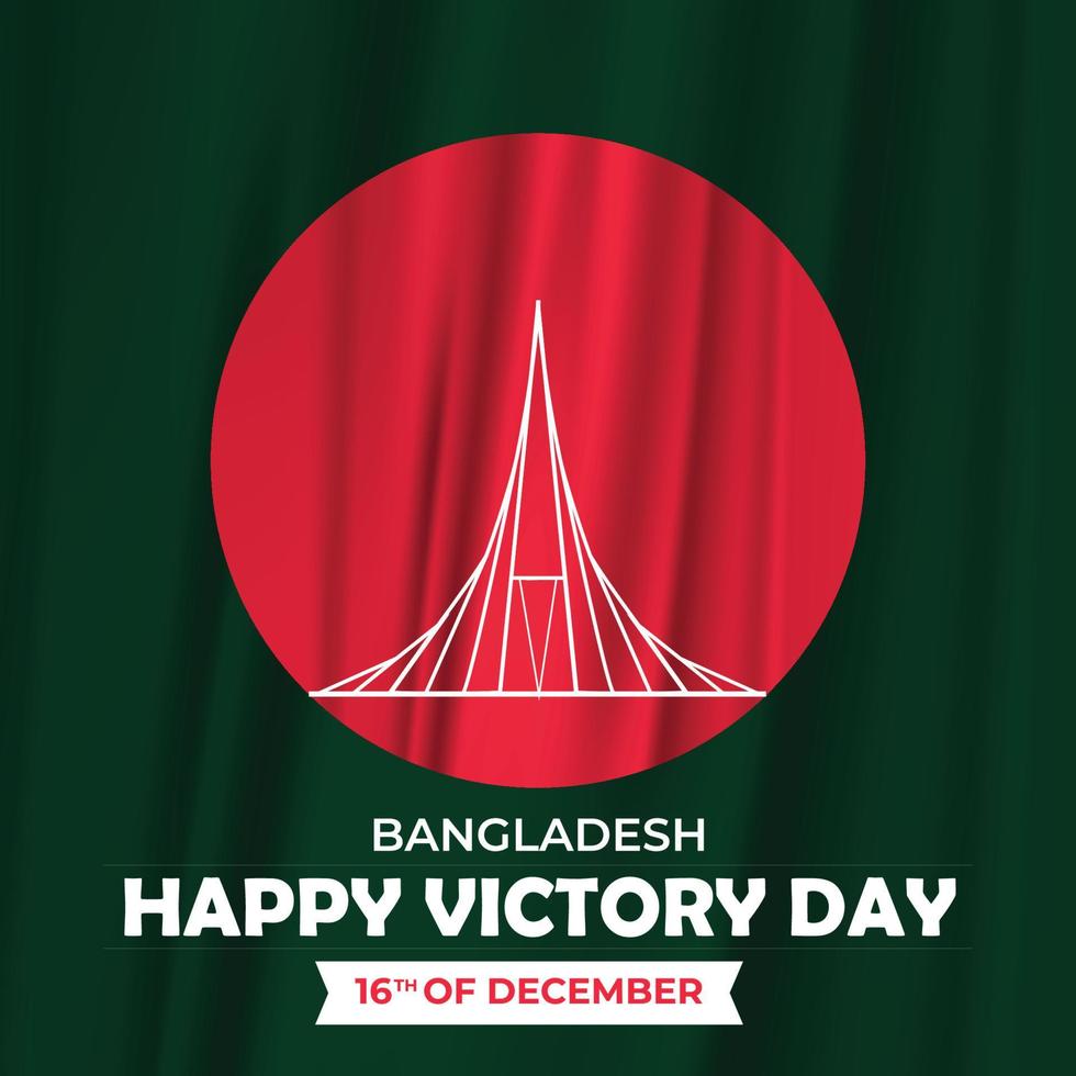 bangladesh independiente y diseño de publicaciones en redes sociales del día de la victoria vector
