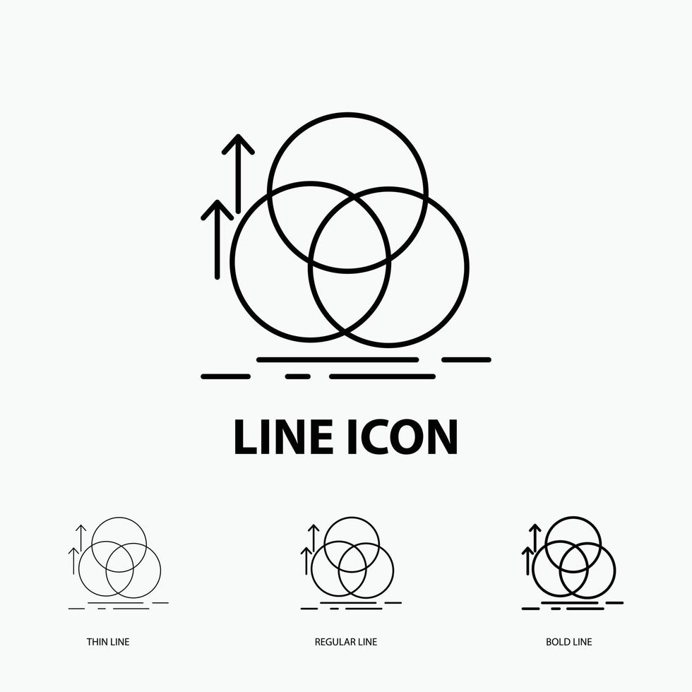 balance. circle. alignment. measurement. geometry Icon in Thin. Regular and Bold Line Style. Vector illustration