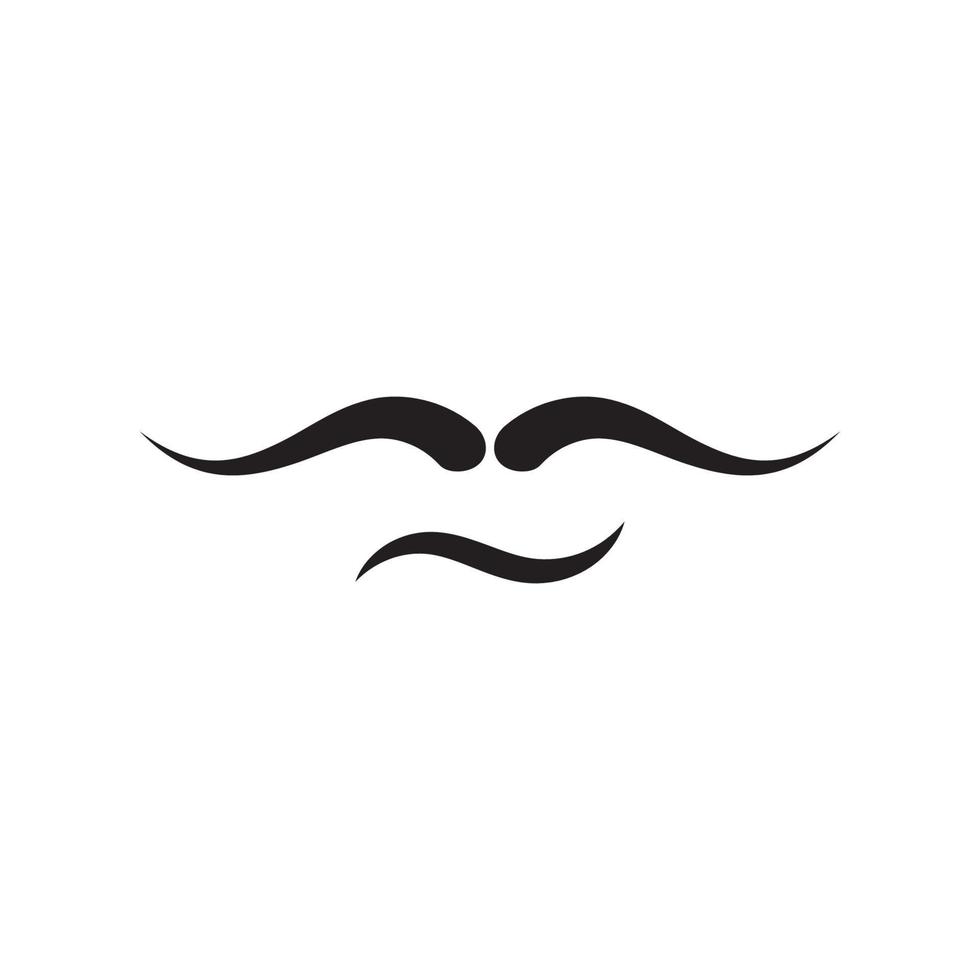 plantilla de icono de bigote vector