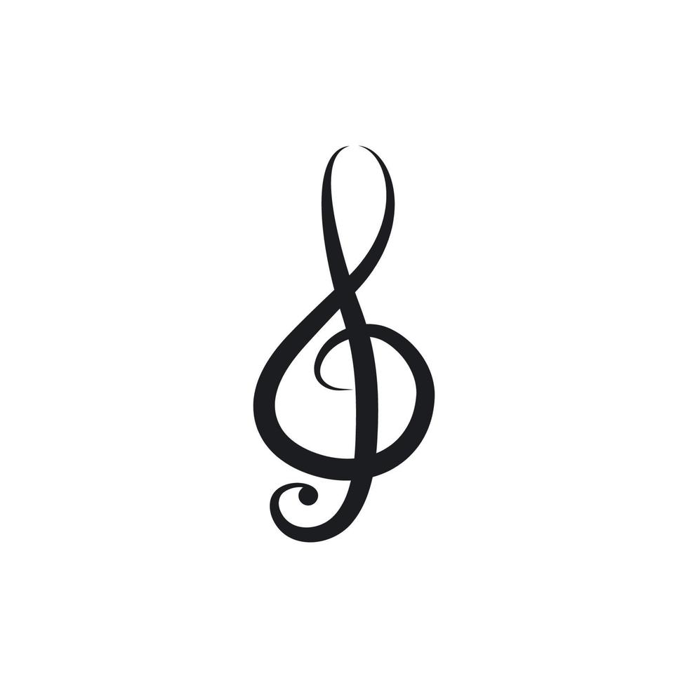 Music note icon vector