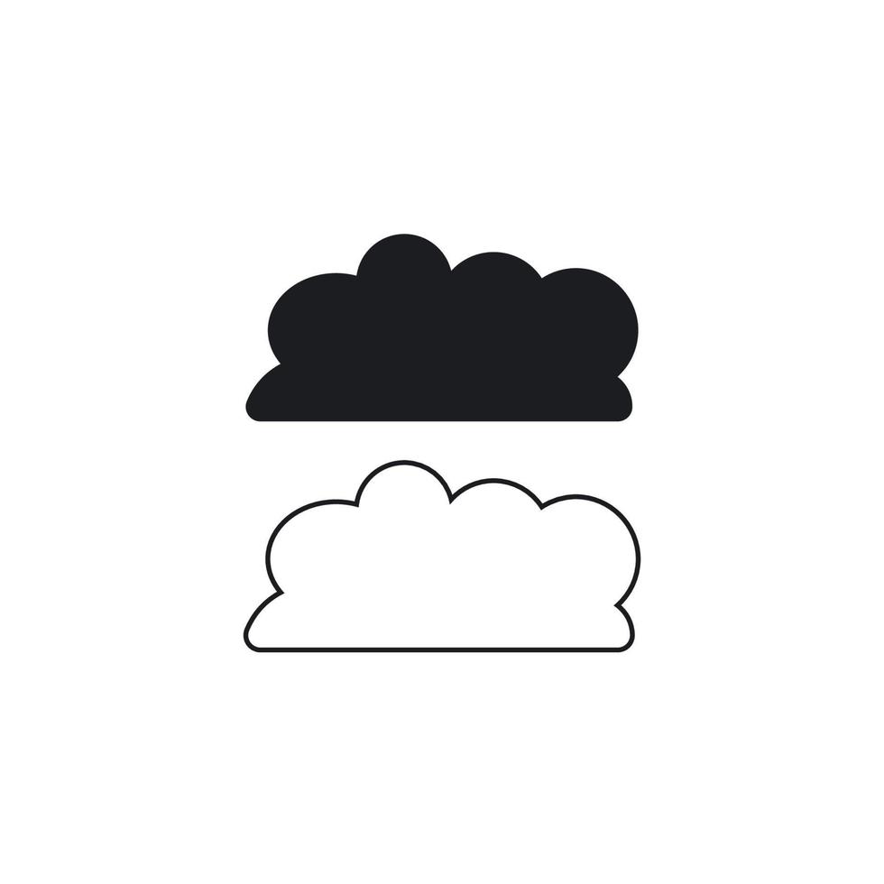 vector de logotipo de tecnología de nube