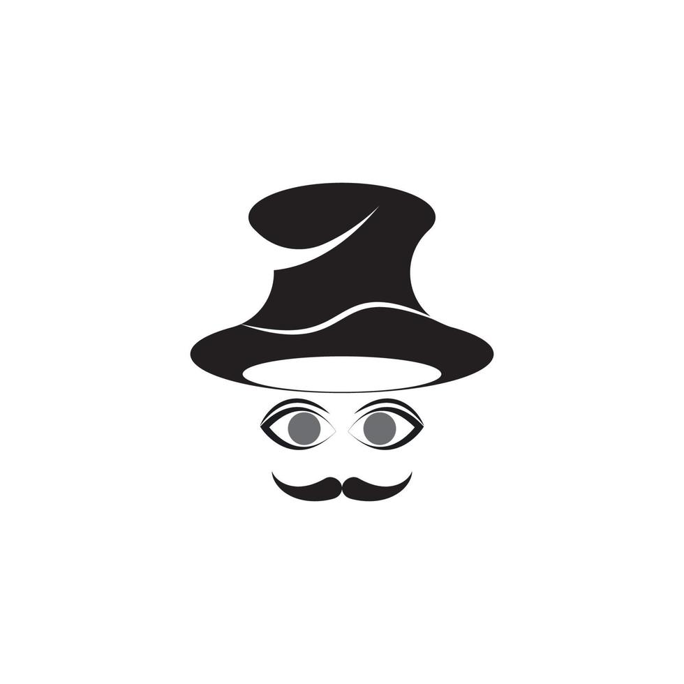 plantilla de icono de bigote vector