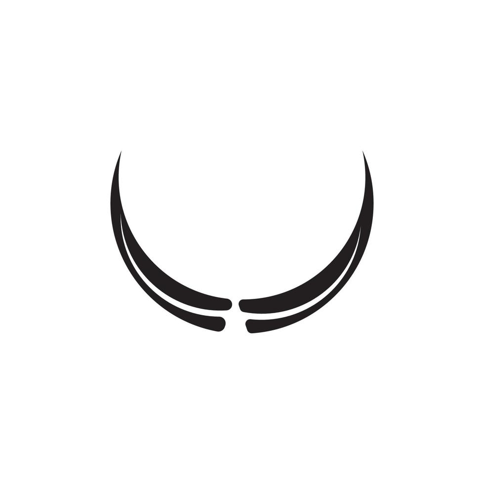 logotipo de cuerno de toro rojo vector