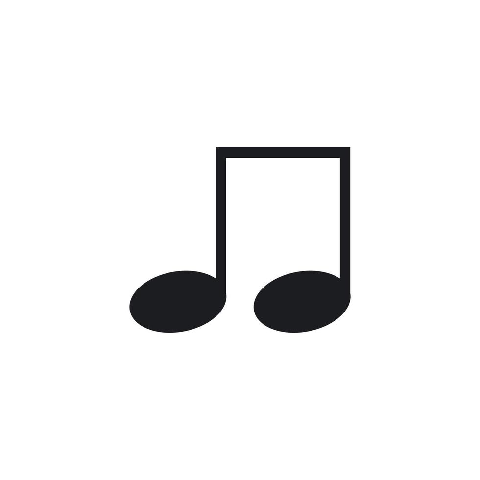 Music note icon vector