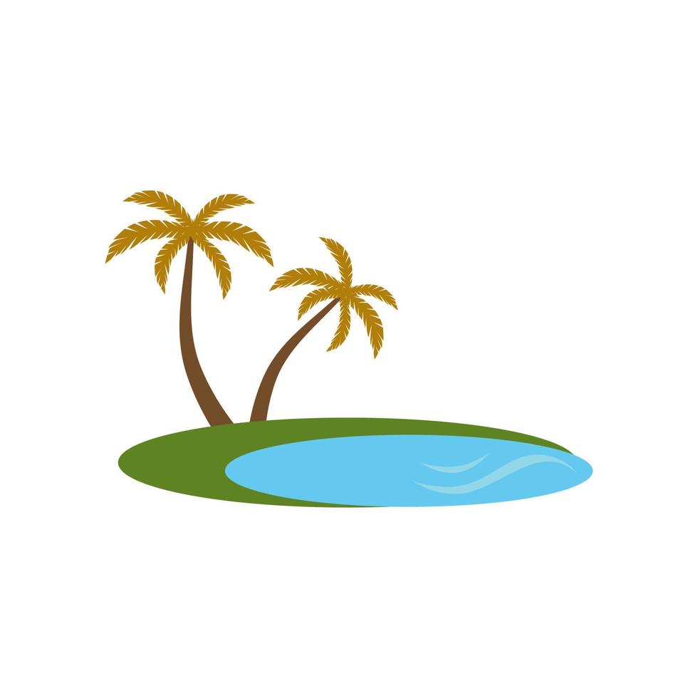 Palm tree summer logo vector