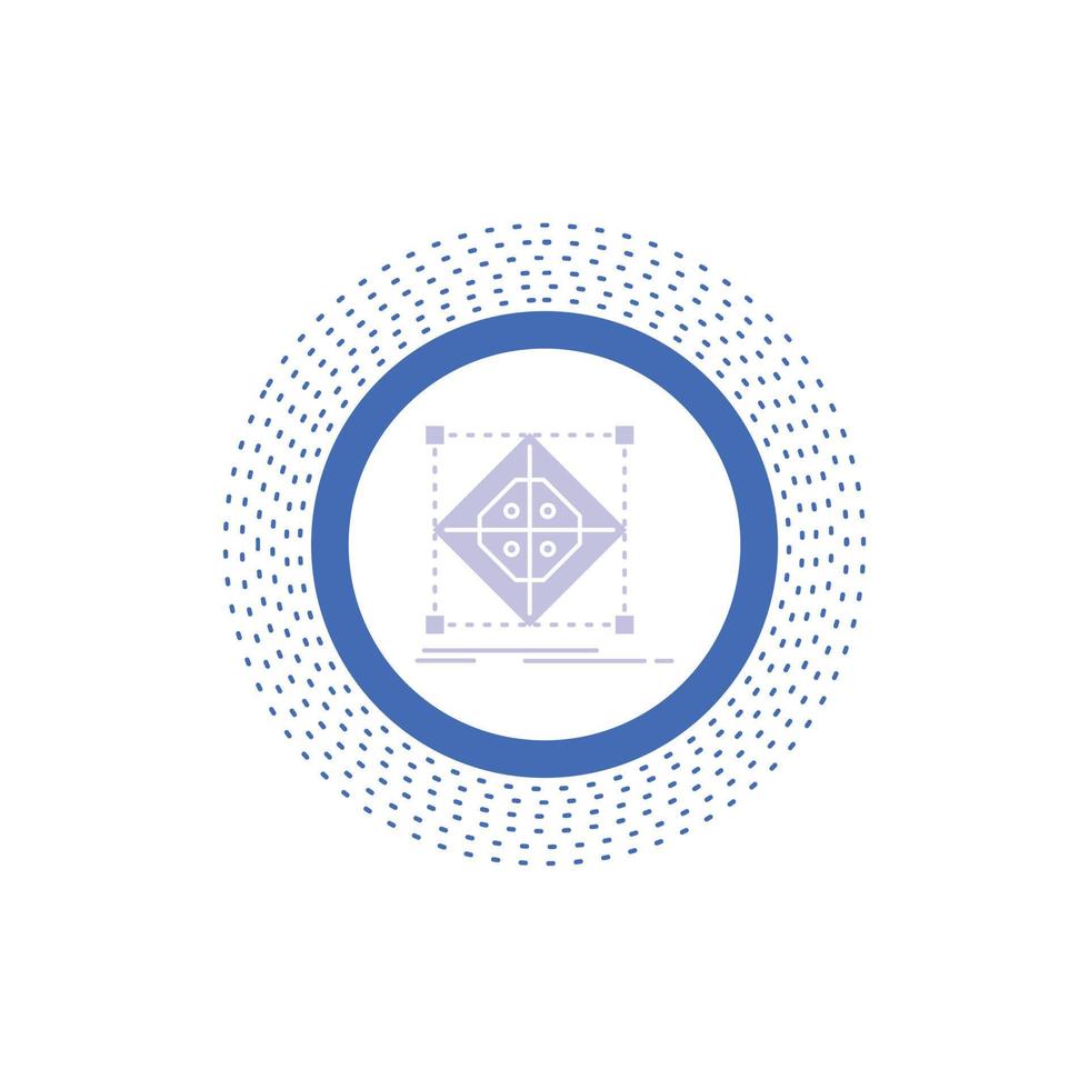Architecture. cluster. grid. model. preparation Glyph Icon. Vector isolated illustration